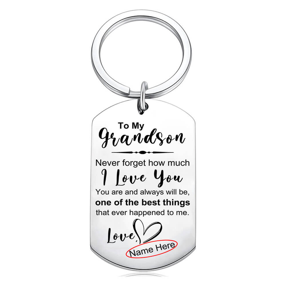Personalized To My Grandson/Granddaughter Keychain - Never Forget