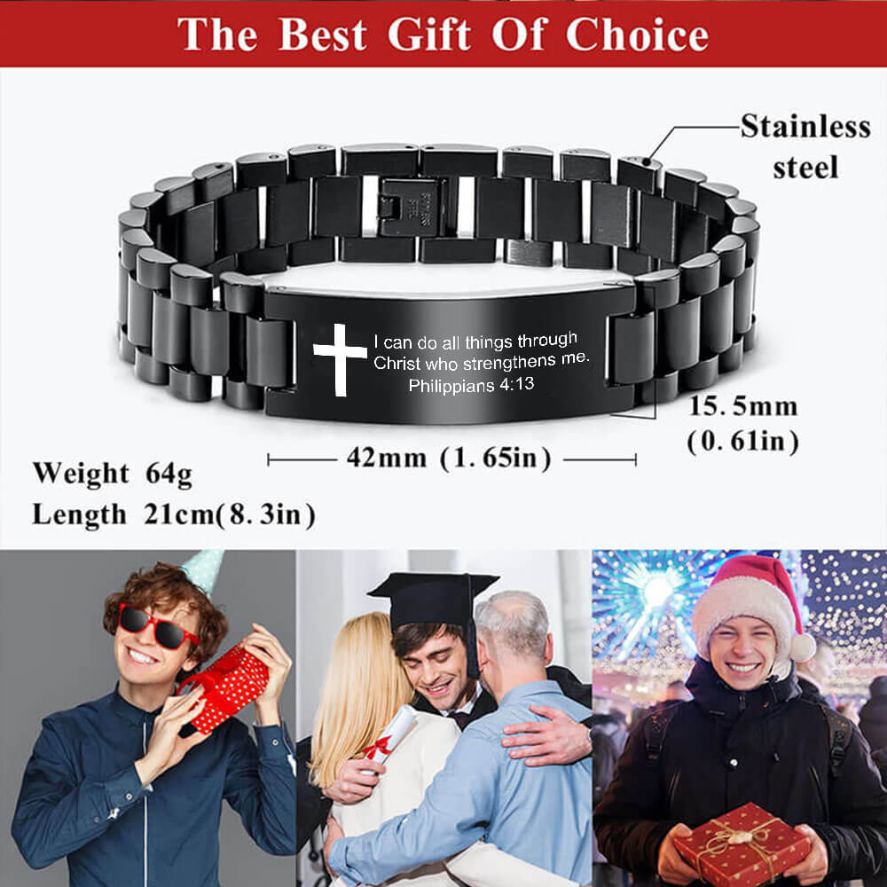 Faith Bible Verse Bracelet - I can do all things through Christ who strengthens me
