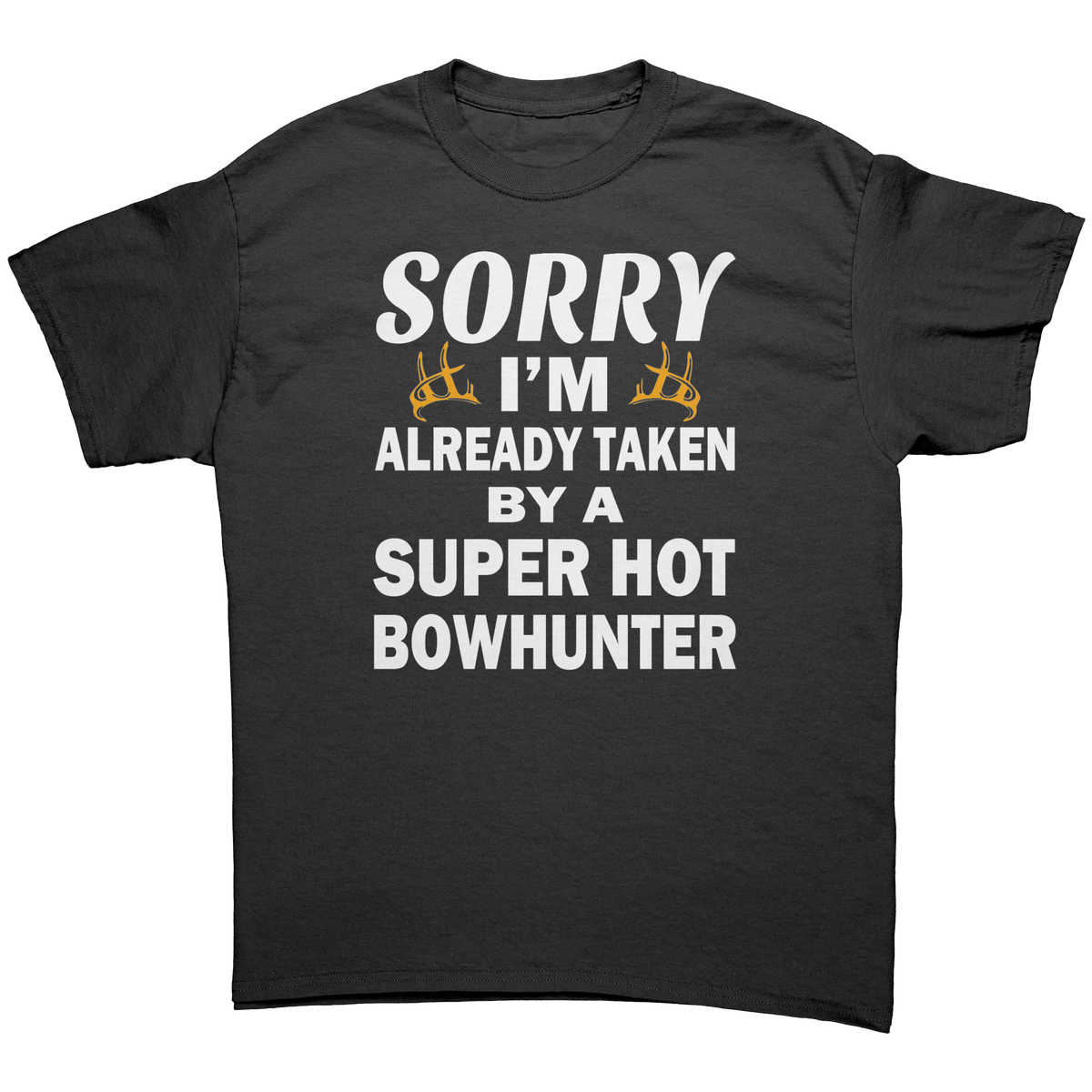 Taken_By_a_Bowhunter_T-shirt_Black_Front_Mockup.png