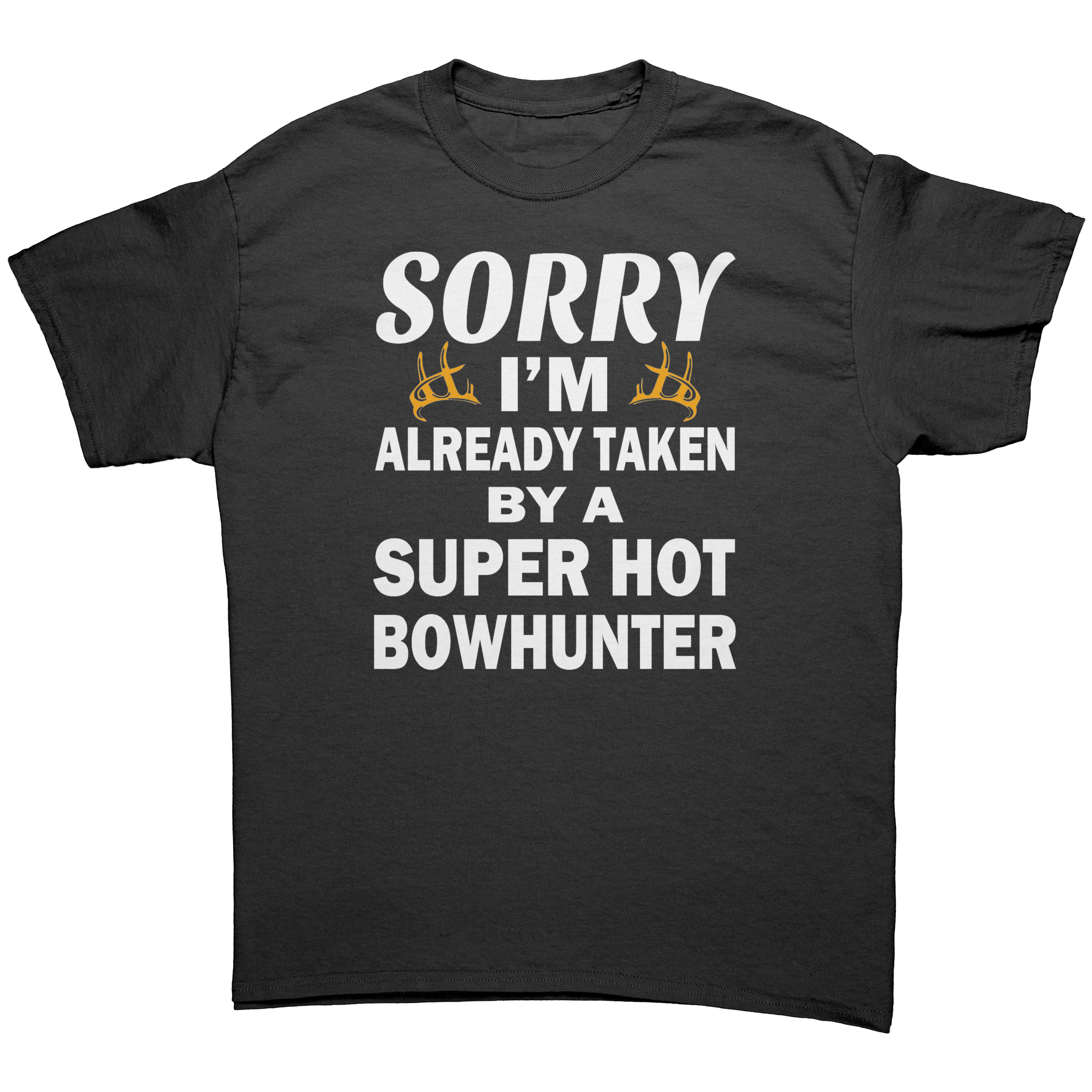 Taken_By_a_Bowhunter_T-shirt_Black_Front_Mockup.png