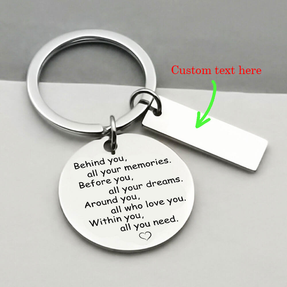 Within You All You Need Keychain With Custom Tag