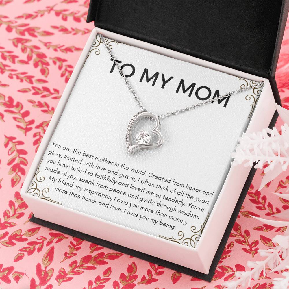 To My Mom Forever Love Necklace - Best Mother In The World