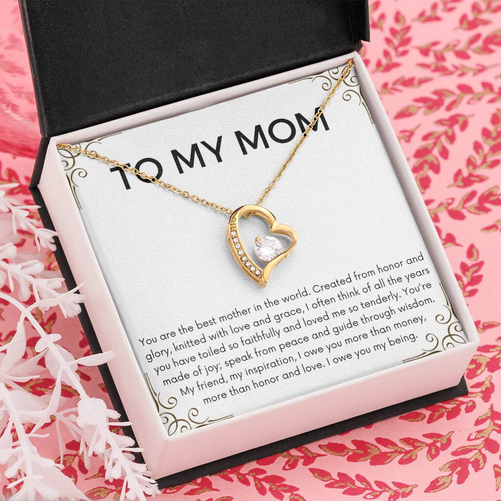 To My Mom Forever Love Necklace - Best Mother In The World