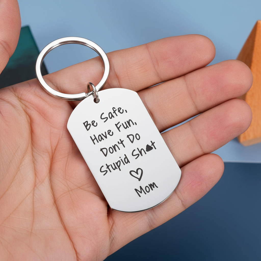 Be Safe Have Fun Don't Do Stupid Keychain for Kids