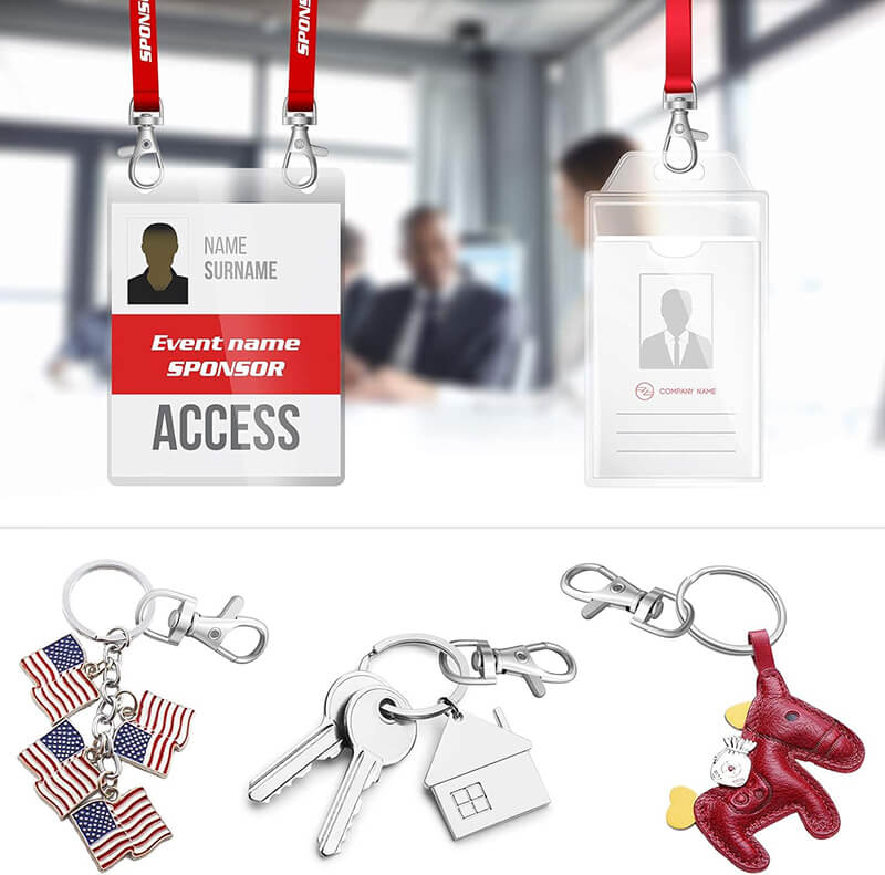 5PCS Premium Swivel Snap Hooks with Key Rings