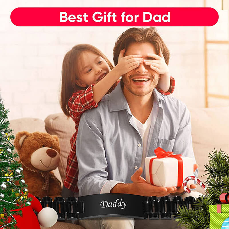 Engraved Bracelet for DAD - You'll Always Be My Hero