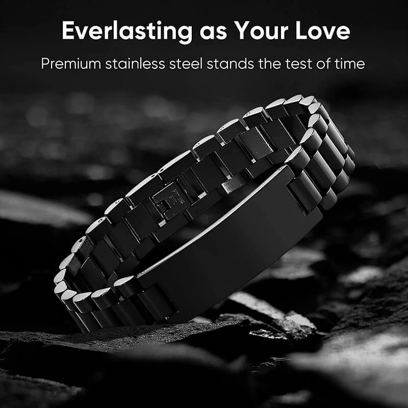 Engraved Bracelet for DAD - You'll Always Be My Hero