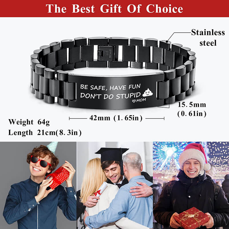 To My Son Bracelet - Be Safe Have Fun
