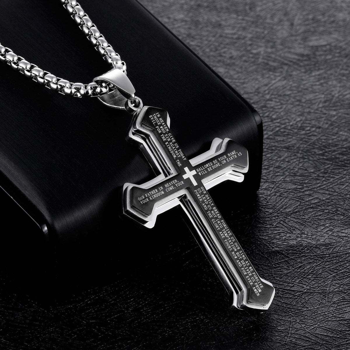 The Lord’s Prayer Cross Necklace necklace GrindStyle