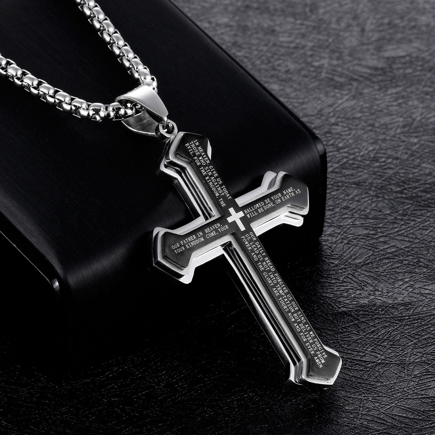 The Lord’s Prayer Cross Necklace necklace GrindStyle
