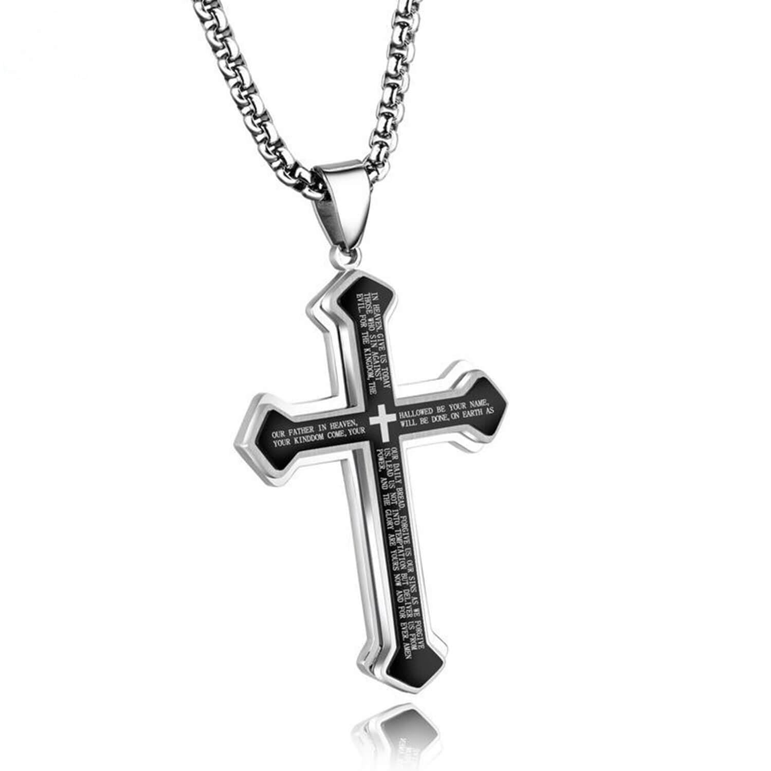 The Lord’s Prayer Cross Necklace necklace GrindStyle