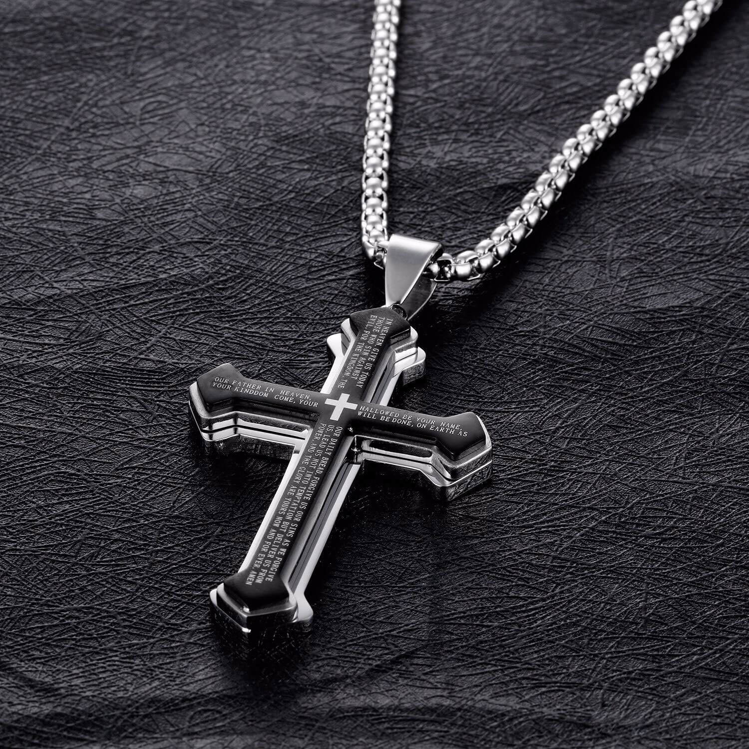 The Lord’s Prayer Cross Necklace necklace GrindStyle