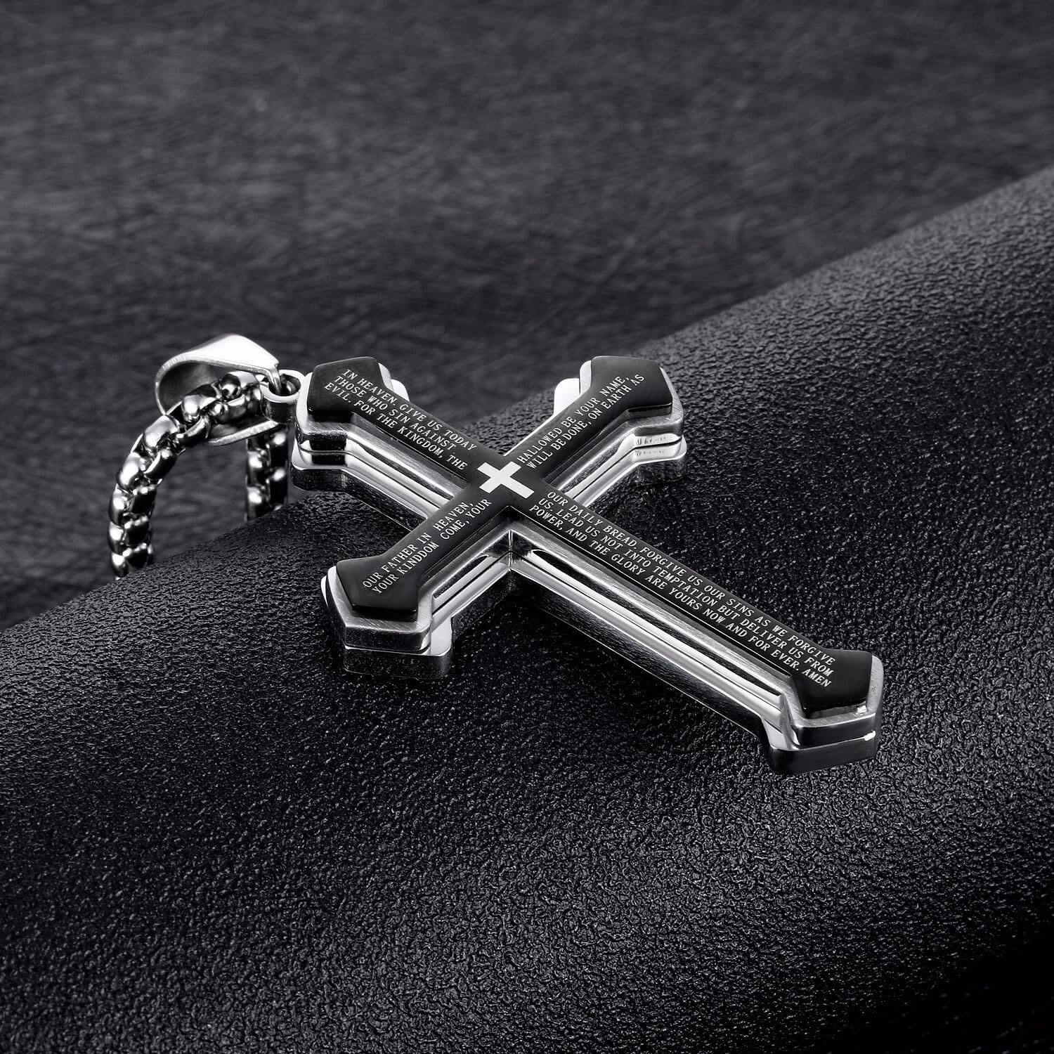 The Lord’s Prayer Cross Necklace necklace GrindStyle