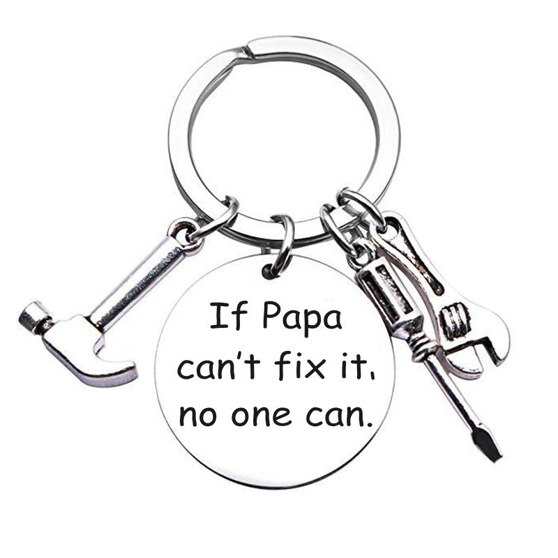 If Papa Can't Fix It No One Can Hand Tool Keychain Keychain GrindStyle
