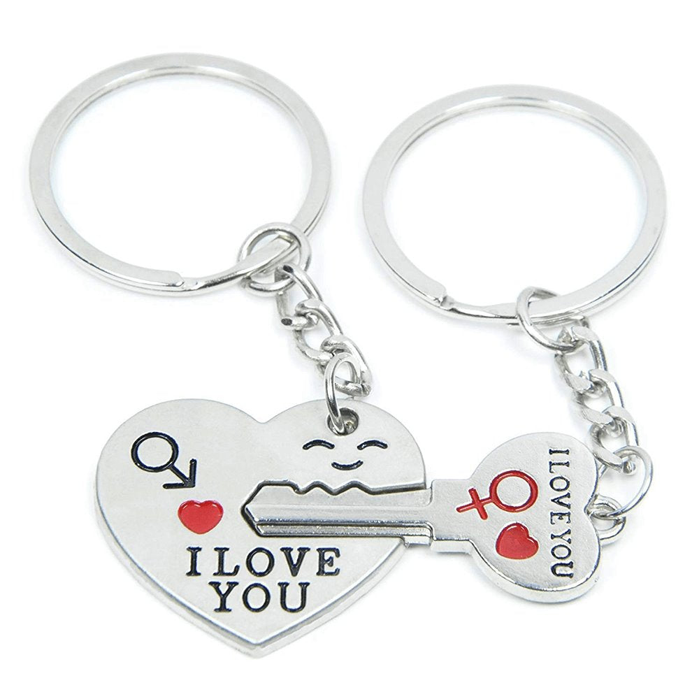 Cute Couple Keychain Set - You Hold The Key to My Heart Forever Keychain GrindStyle