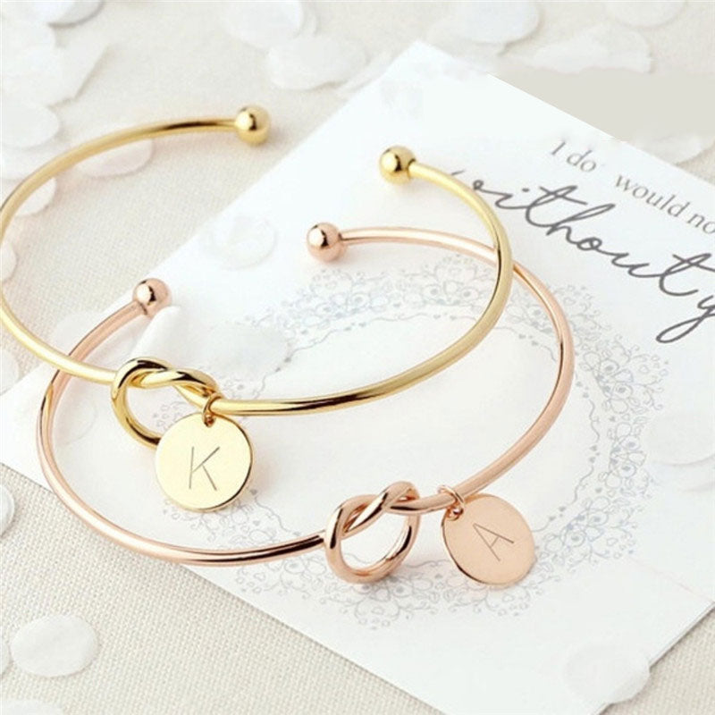 Initial Knot Disc Bracelet bracelets GrindStyle