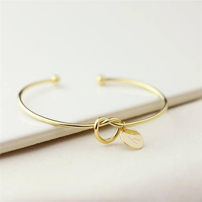 Initial Knot Disc Bracelet bracelets GrindStyle
