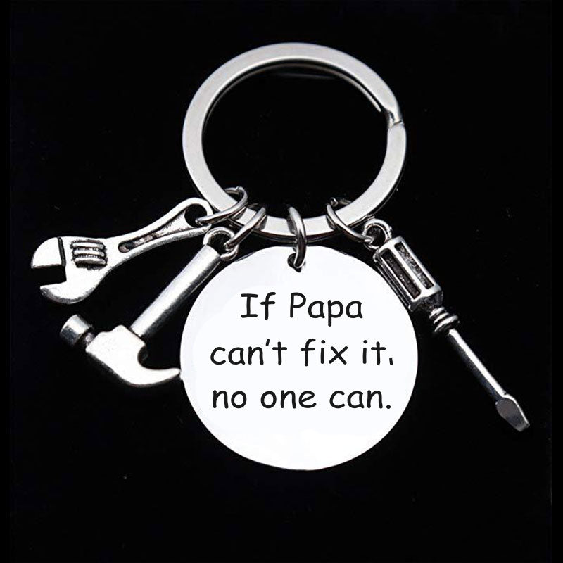 If Papa Can't Fix It No One Can Hand Tool Keychain Keychain GrindStyle