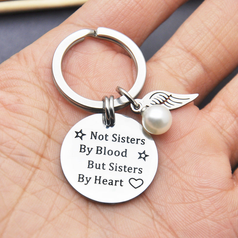 Sisters By Heart Keychain Keychain GrindStyle
