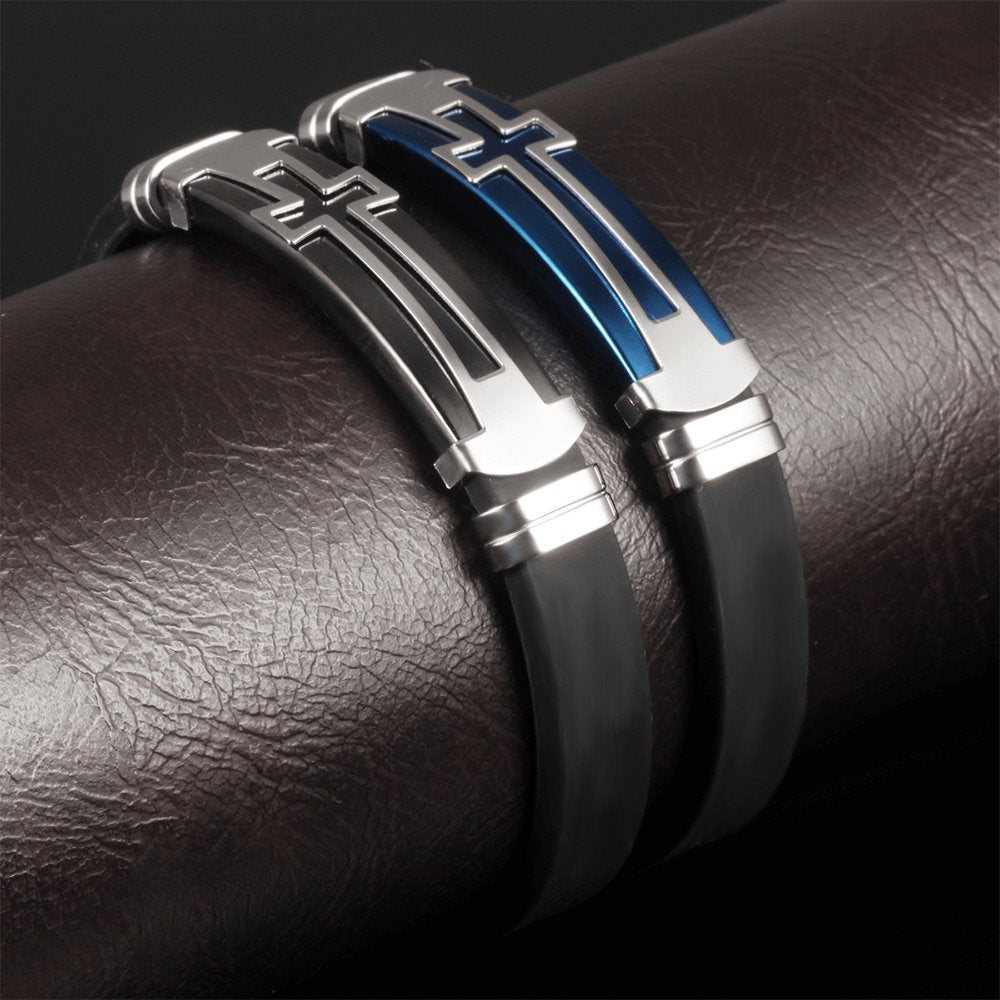 Vintage Cross Silicone Bracelet bracelets GrindStyle