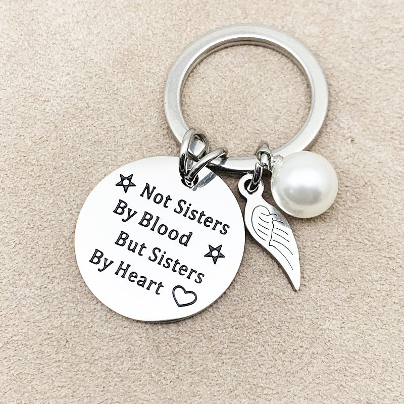 Sisters By Heart Keychain Keychain GrindStyle