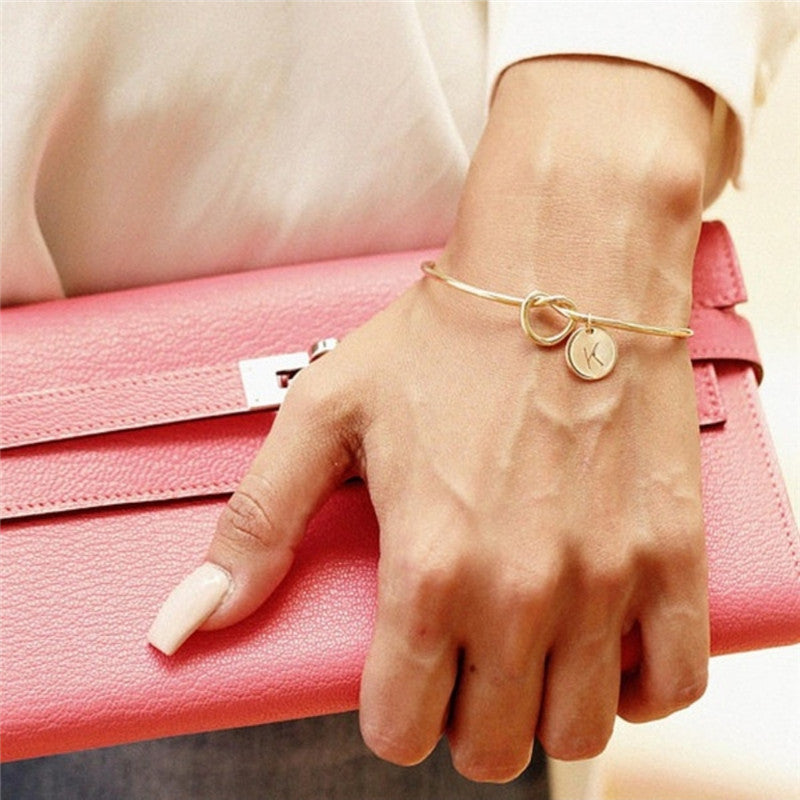 Initial Knot Disc Bracelet bracelets GrindStyle