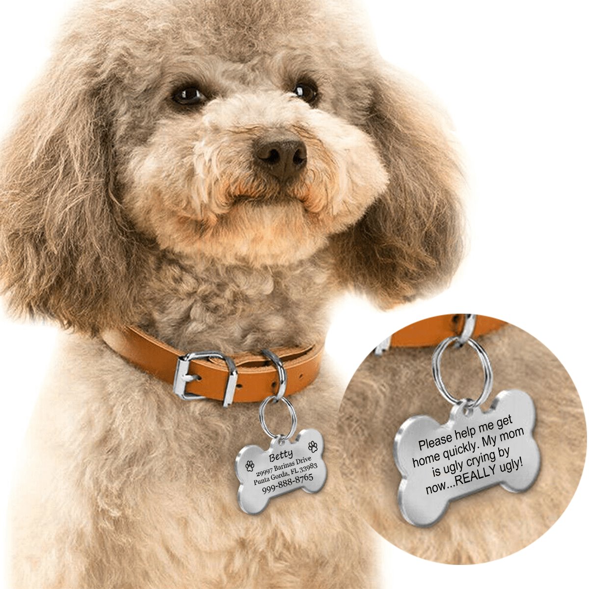 Ugly Crying Mom Funny Personalized Pet Tag Pet Tag GrindStyle