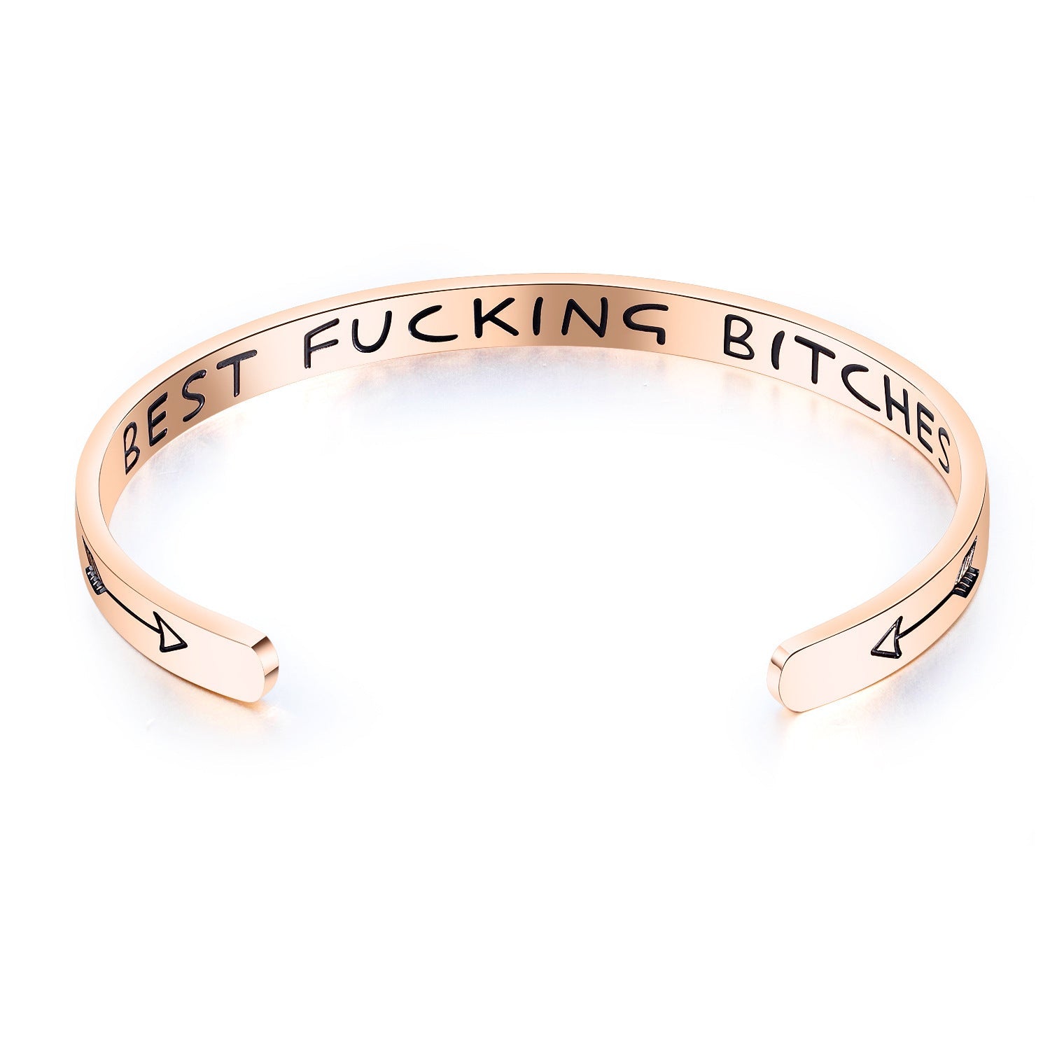 Best Fucking Bitches Cuff Bracelet bracelets GrindStyle Rose Gold