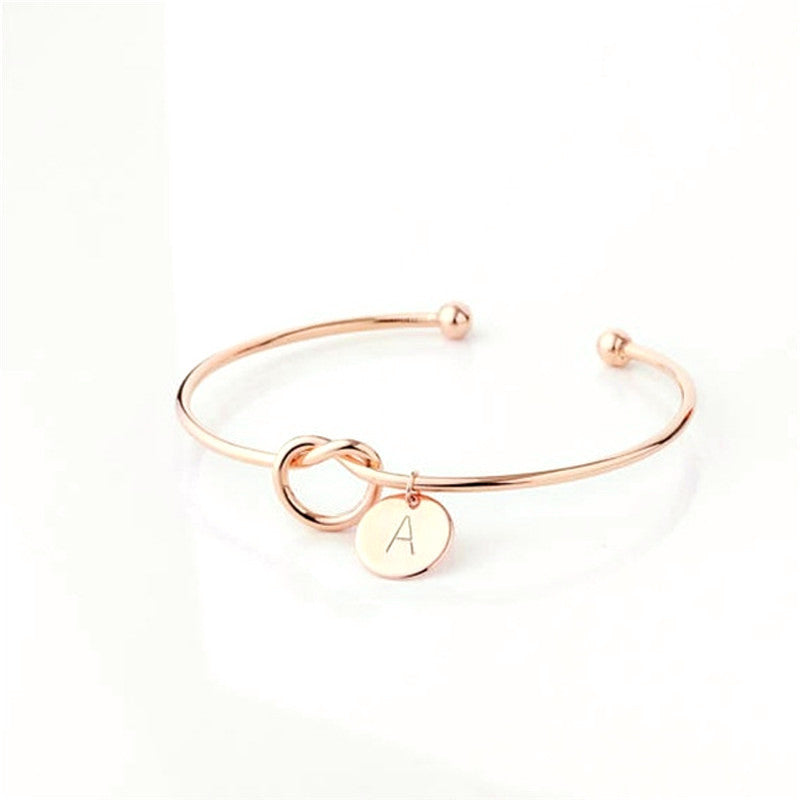 Initial Knot Disc Bracelet bracelets GrindStyle