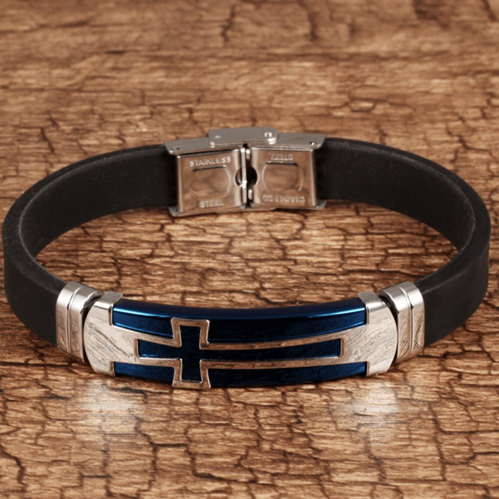 Vintage Cross Silicone Bracelet bracelets GrindStyle