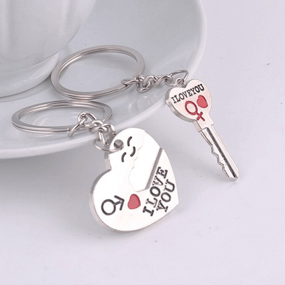 Cute Couple Keychain Set - You Hold The Key to My Heart Forever Keychain GrindStyle
