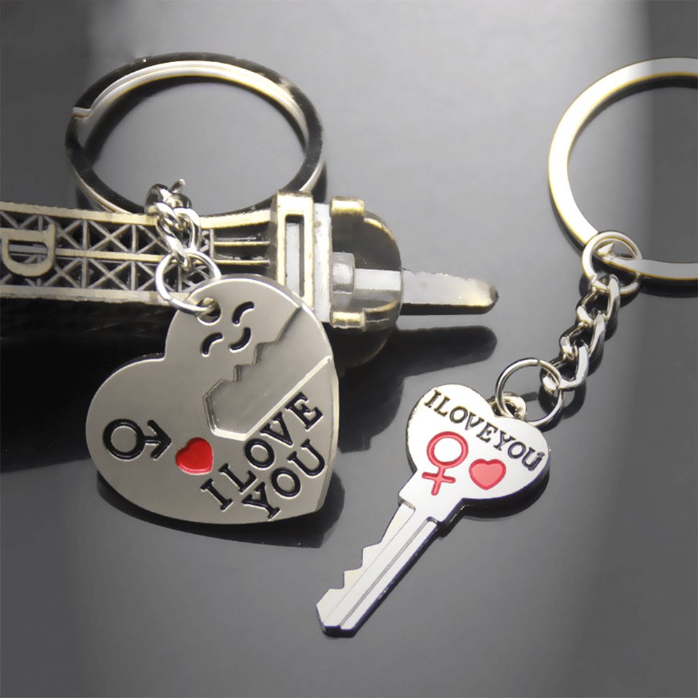 Cute Couple Keychain Set - You Hold The Key to My Heart Forever Keychain GrindStyle
