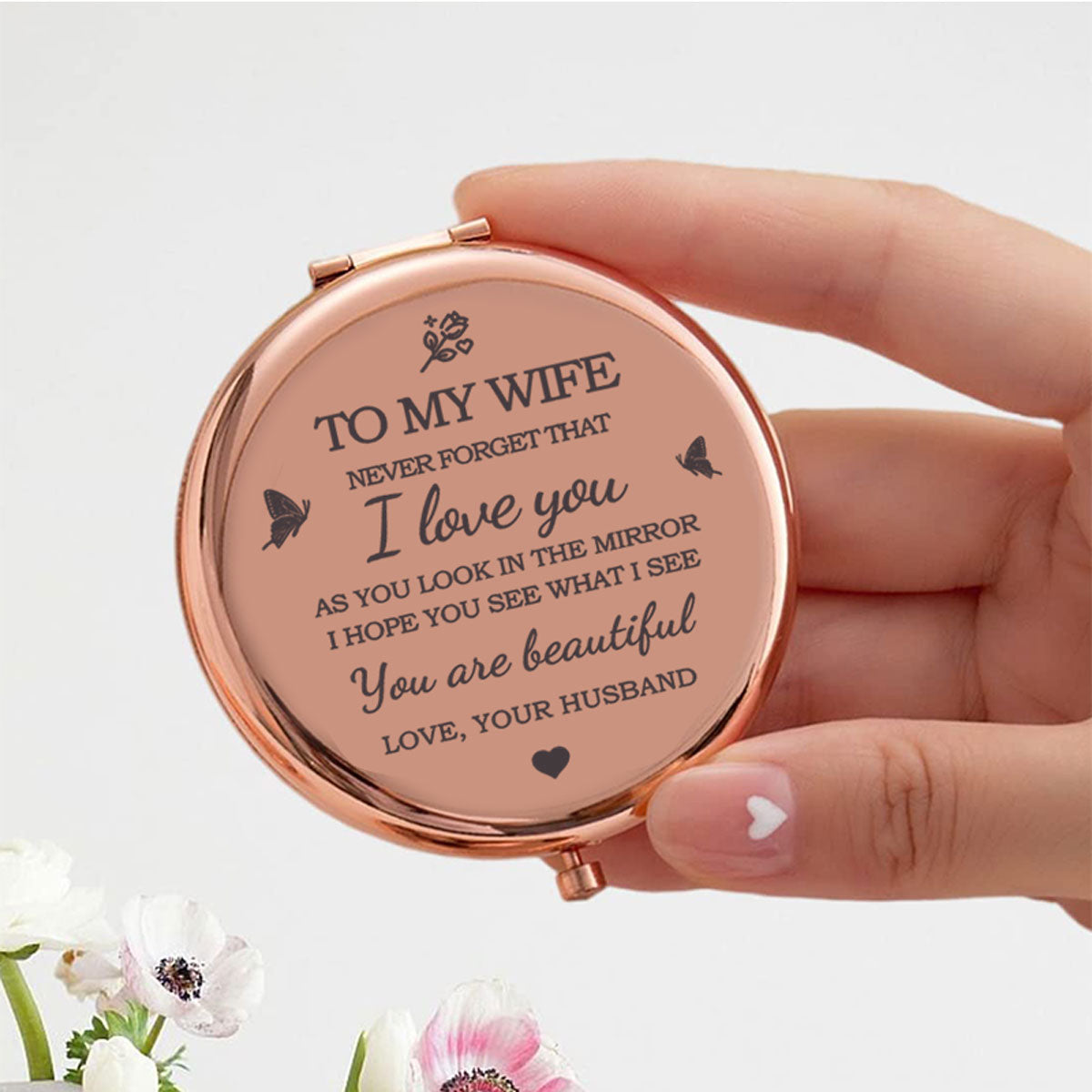 Gift For Wife - I Love You Compact Mirror
