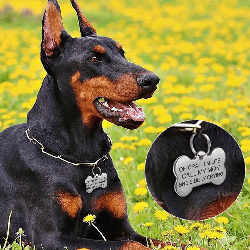 Oh Crap, I'm Lost Call My Mom She's Ugly Crying Pet Tag GrindStyle