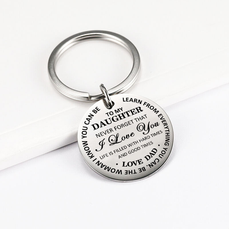 Never Forget That I Love You Keychain Keychain GrindStyle Dad To Daughter
