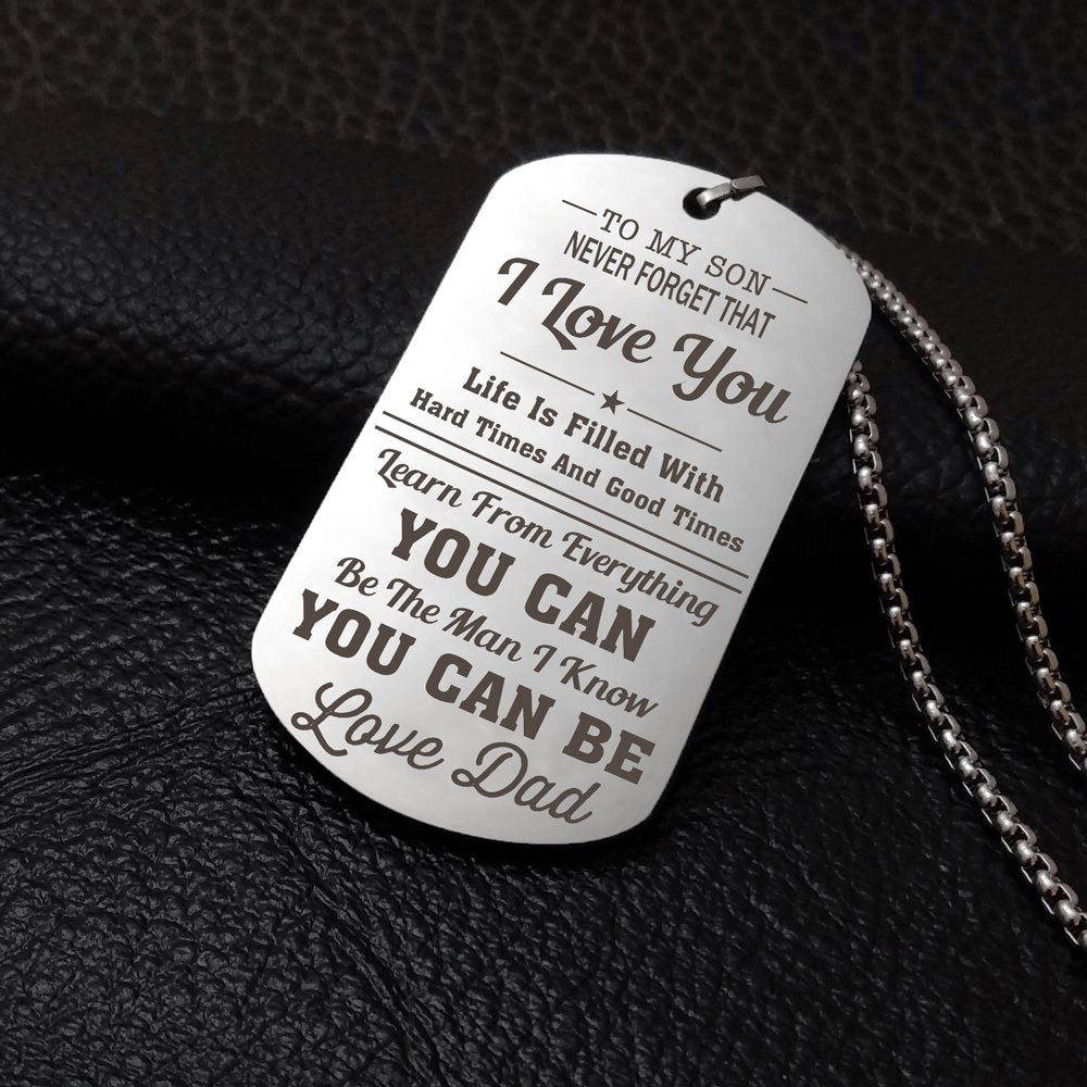 Dad To Son - I Love You Dog Tag dogtag GrindStyle