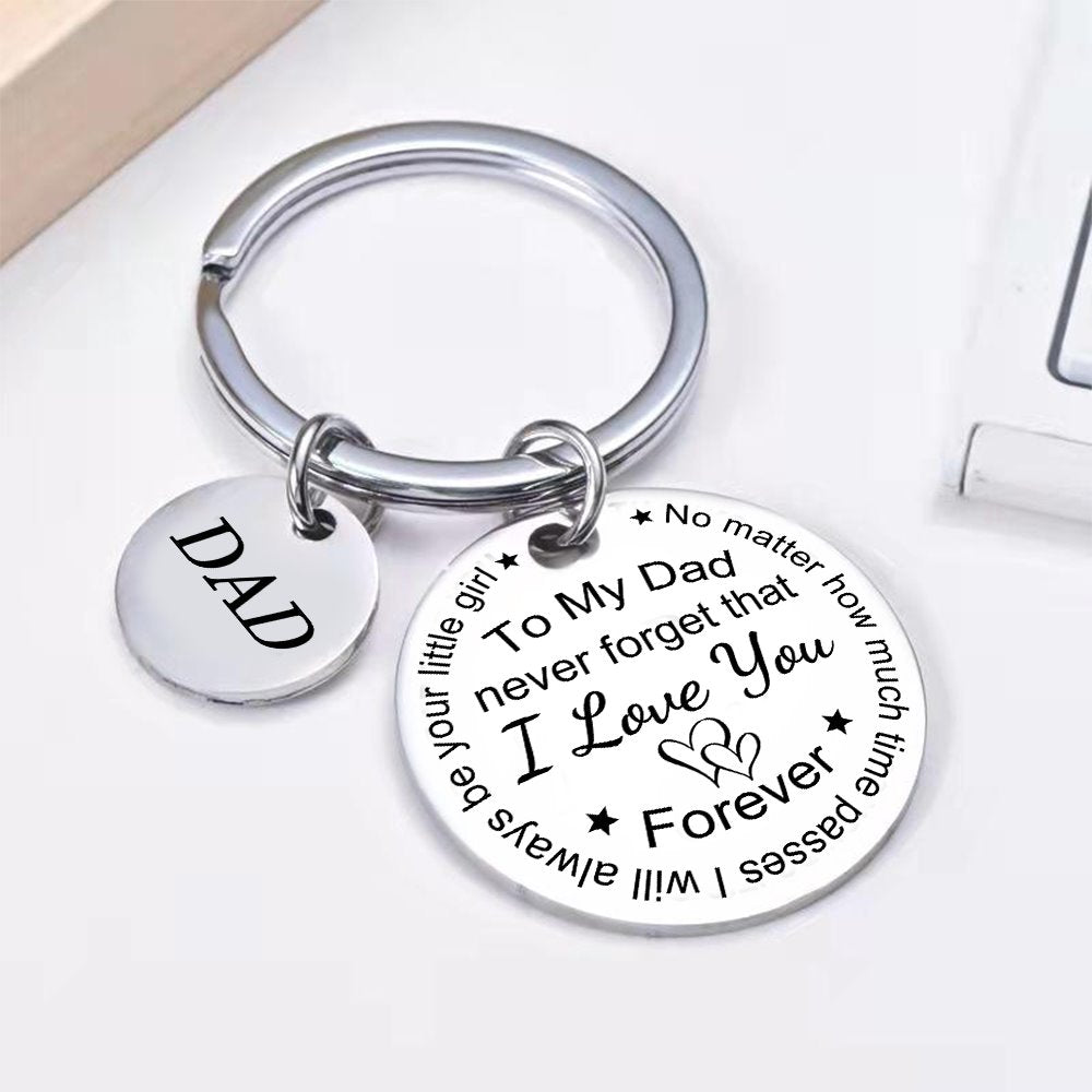 To My Dad/Mom Keychain - I Love You Forever Keychain GrindStyle Daughter to Dad