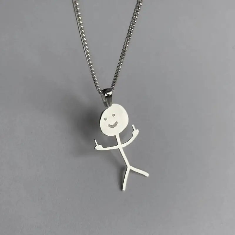 Funny Doodle Necklace Necklaces GrindStyle