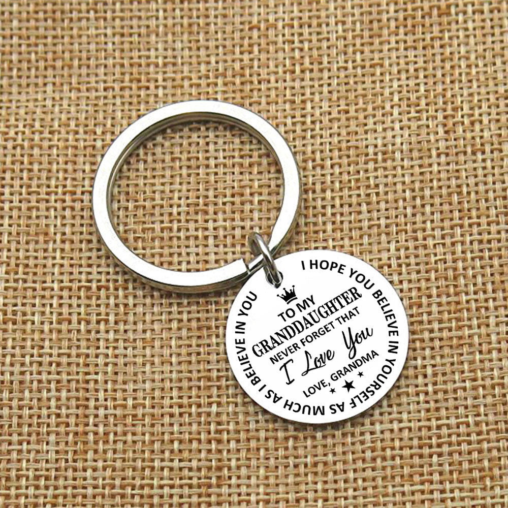 Grandma To Granddaughter Believe In Yourself Keychain Keychain GrindStyle