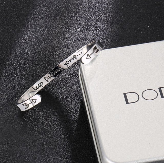Keep Fucking Going Cuff Bracelet bracelets GrindStyle