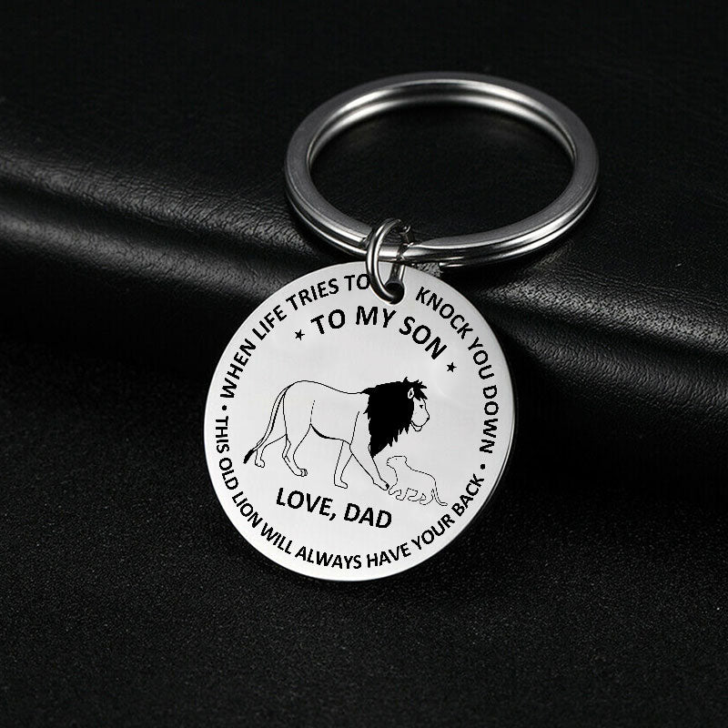 To My Son I Have Your Back Keychain Keychain GrindStyle