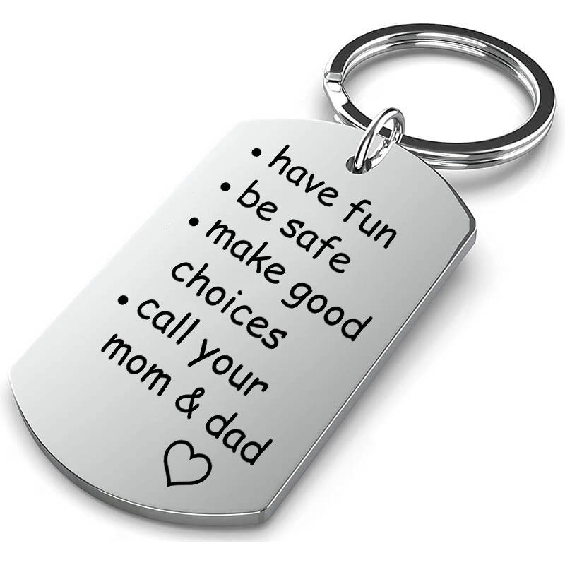 Have Fun, Be Safe, Make Good Choices and Call Your MOM & DAD Keychain Keychain GrindStyle