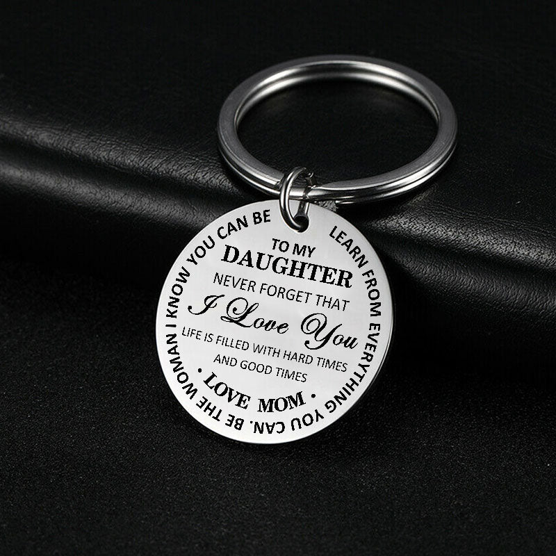 Never Forget That I Love You Keychain Keychain GrindStyle Mom To Daughter