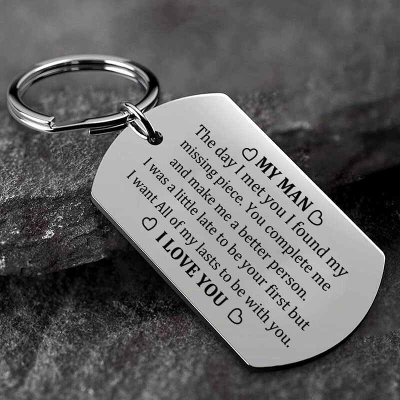 To My Man Keychain - The Day I Met You Keychain GrindStyle