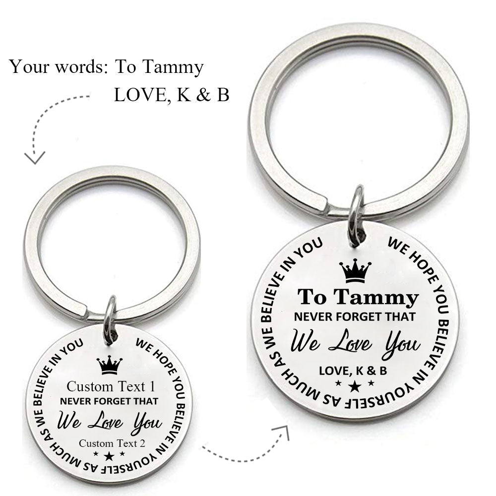 Personalized We Believe In You Keychain Keychain GrindStyle