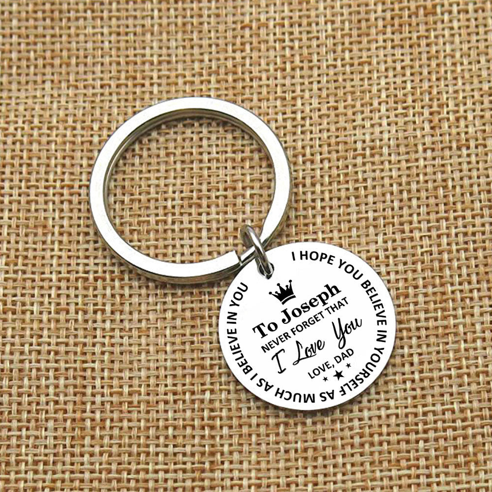 Personalized Believe In Yourself Keychain Keychain GrindStyle