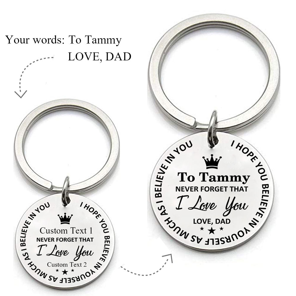 Personalized Believe In Yourself Keychain Keychain GrindStyle