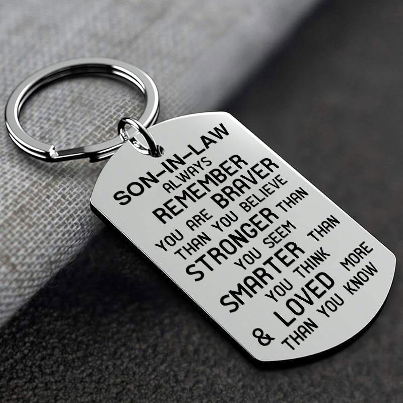 Remember You are Braver Than You Believe Keychain Keychain GrindStyle Son-in-law