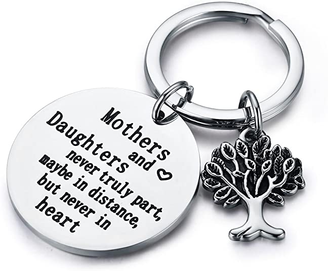 Mothers & Daughters Never Truly Part Keychain Keychain GrindStyle 