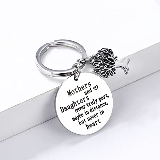 Mothers & Daughters Never Truly Part Keychain Keychain GrindStyle